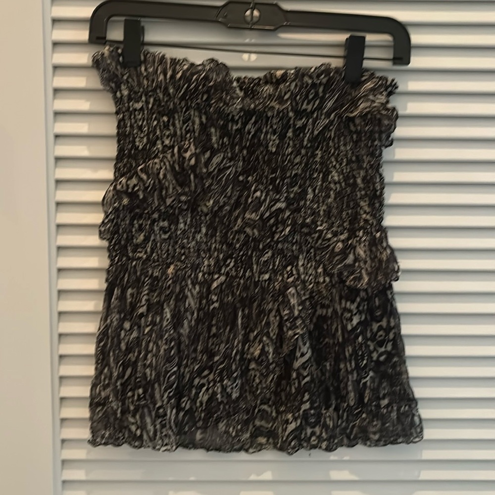 IRO Black Fun Skirt Black Grey XS/36